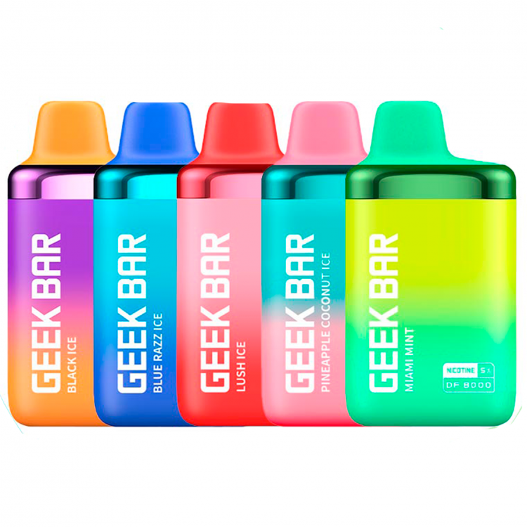 Одноразовая электронная сигарета Geekbar DF8000 - Blue Razz Ice (Голубая малина со льдом)