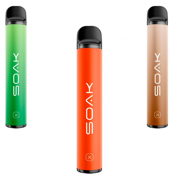 (М) Одноразовая электронная сигарета SOAK X (2200) - Cherry Cigar (Вишневая сигара)